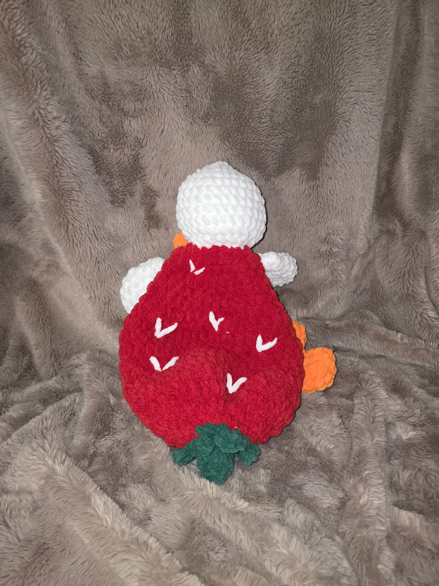 Strawberry duck lovey snuggler