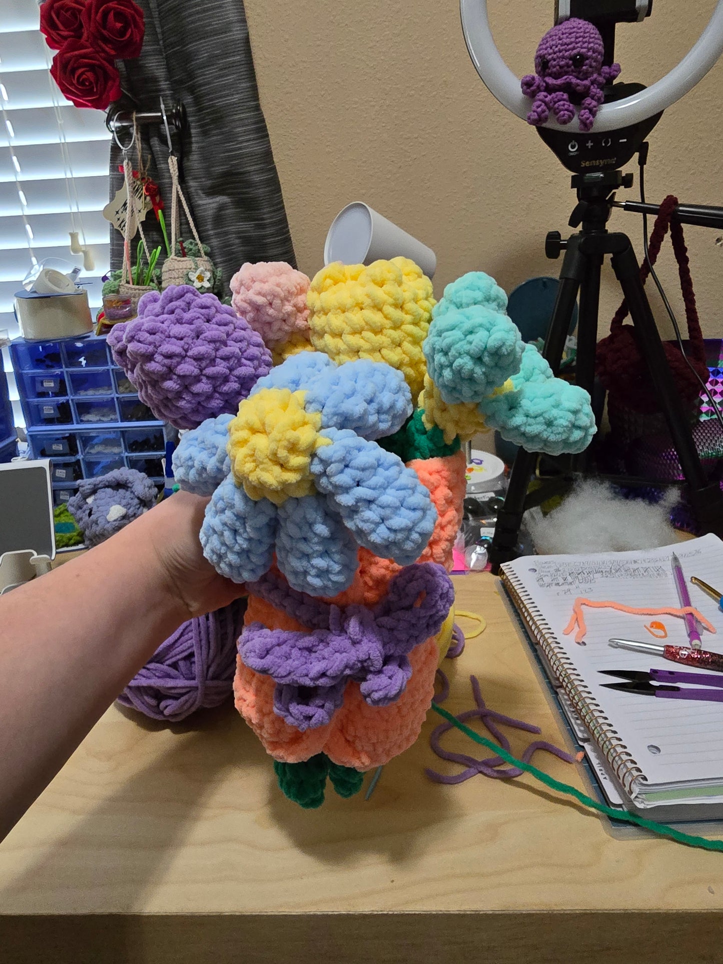 Bouquet crochet flowers