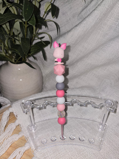 Adorable Character Crochet Hook (Pink Pig)