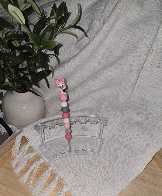 Adorable Character Crochet Hook (Pink Pig)