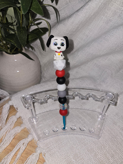 Adorable Character Crochet Hook (Black Spot Dog)